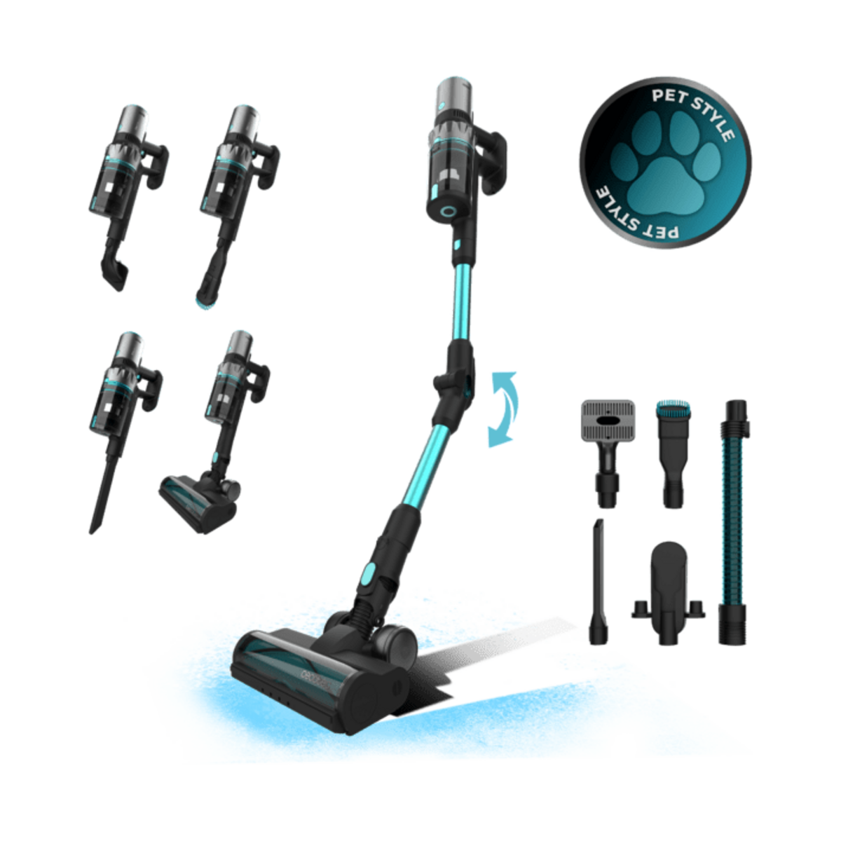 Cecotec Conga Rockstar 2500 Thunder Pet Flex — Cordless Vacuum, 400W, 65 Min