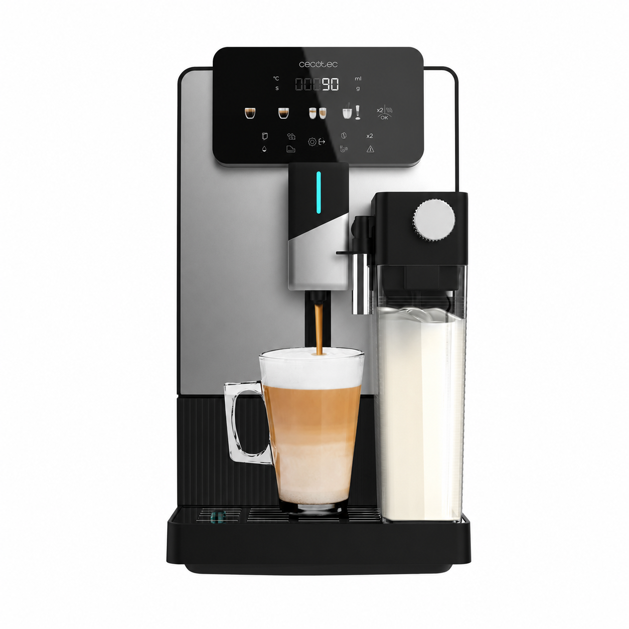 Cecotec Cremmaet Latte — 1500W Super-Automatic Coffee Machine, 19 Bar, Built-in Grinder