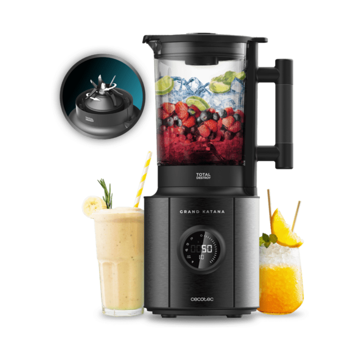 Cecotec Grand Katana 2700MAX Total Destroy Screen B — 2700W Hand Blender, Digital Screen