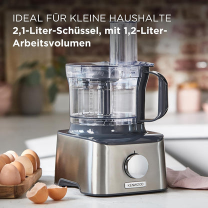 Kenwood MultiPro Compact Food Processor FDM307SS – 800W, 2.1L Bowl