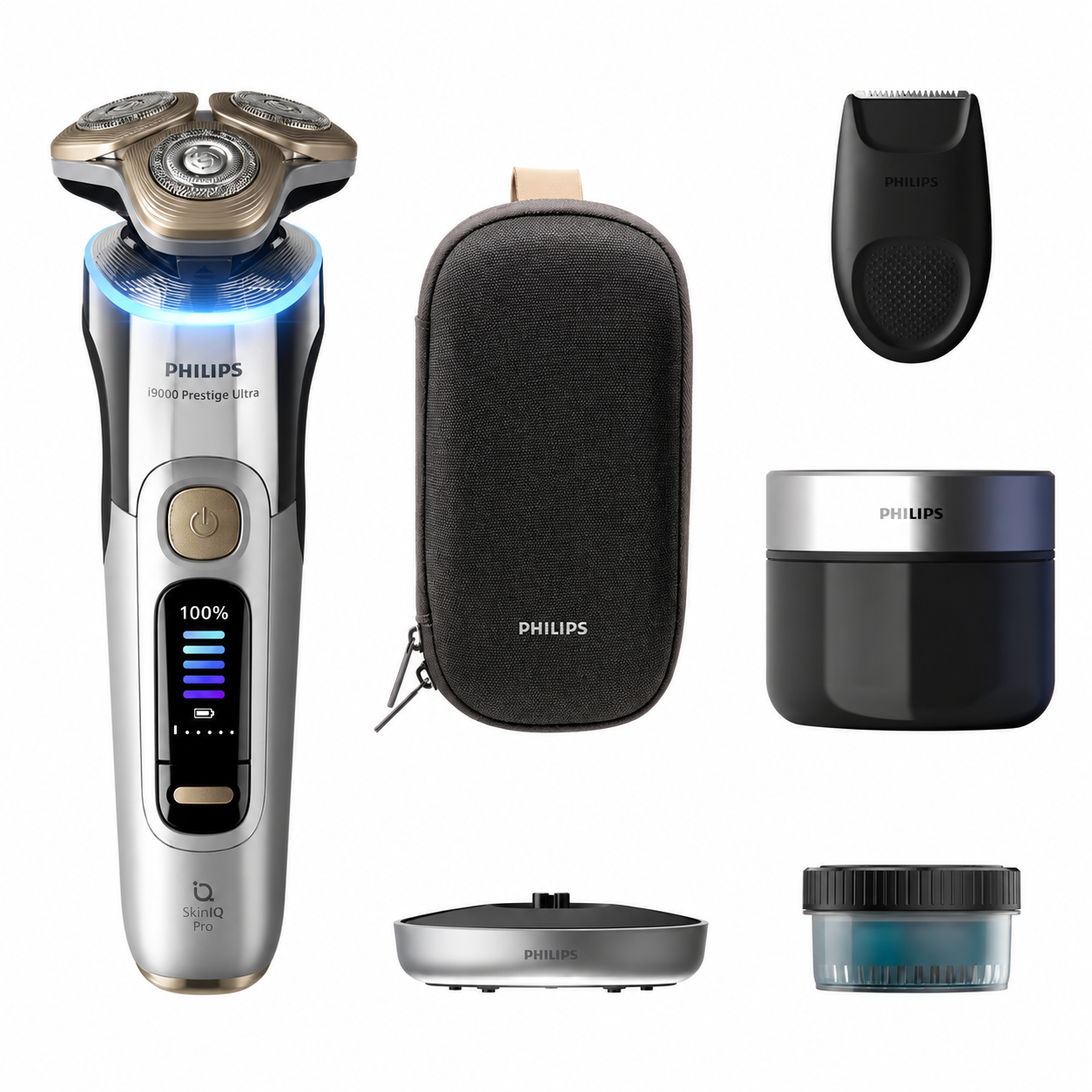 Philips i9000 Prestige Ultra Wet & Dry Electric Shaver with SkinIQ Pro — XP9404/31