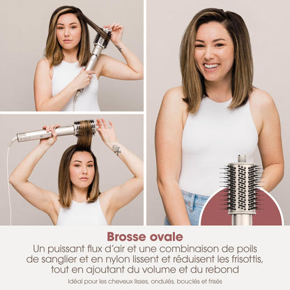 Shark FlexStyle 5-in-1 Air Styler & Hairdryer – Champagne (HD446SLEU)