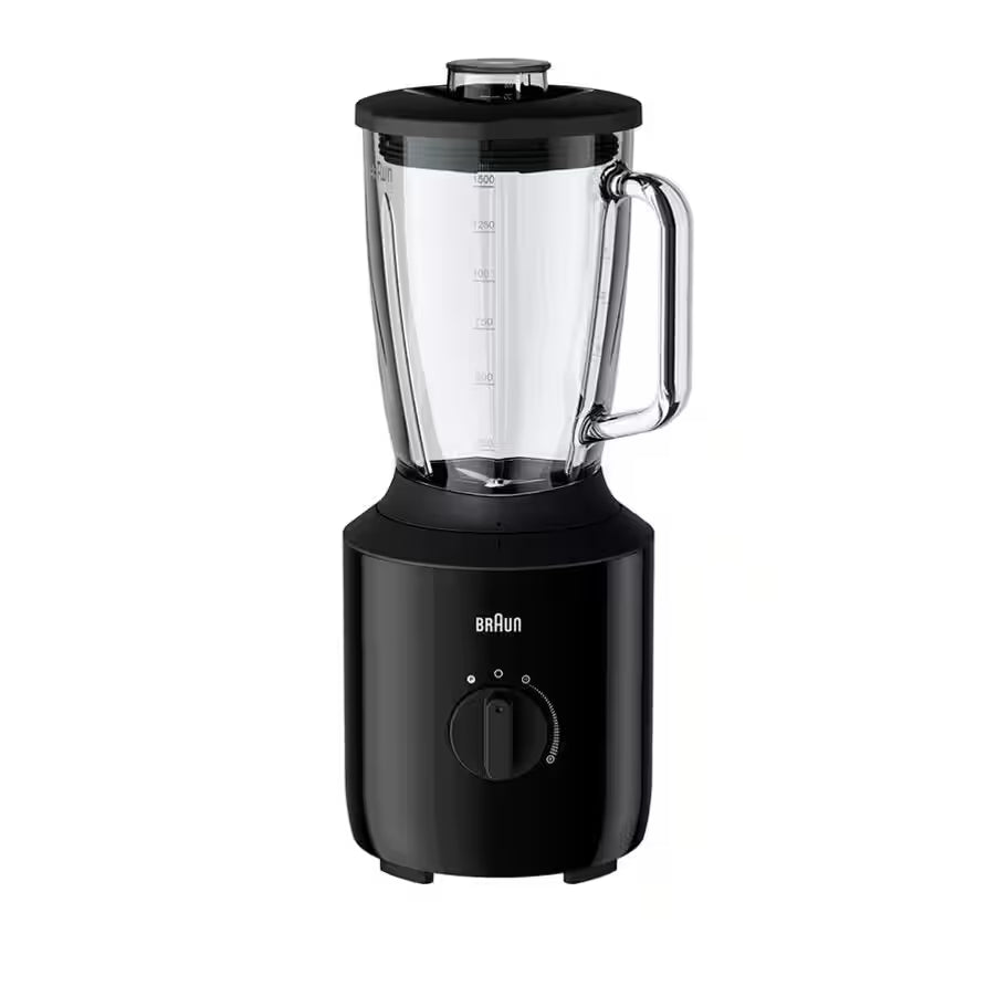 Taghareed Braun PowerBlend 3 JB3150BK black blender with 1.5L glass jug and TriAction Technology
