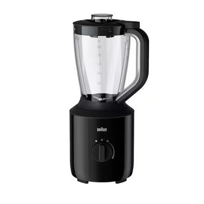 Taghareed Braun PowerBlend 3 black jug blender with 2L capacity, 800W motor, TriAction Technology, and variable speed control.