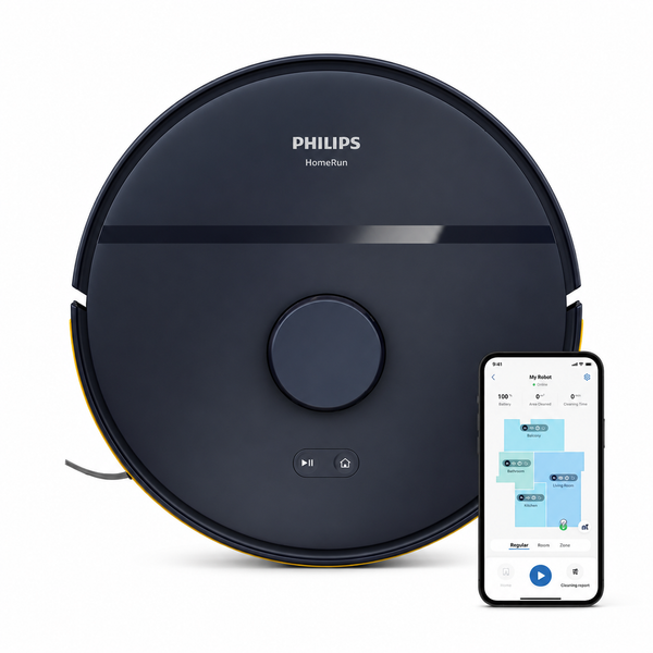 Taghareed Philips 2000 Series Robot Vacuum Cleaner with LDS Laser Navigation, 6000Pa suction, and Vacuum + Mop function.