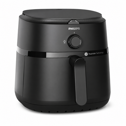 Taghareed Philips Airfryer 1000 Series NA130/09, black, 6.2L capacity, 1700W, Rapid Air Technology for healthy cooking.