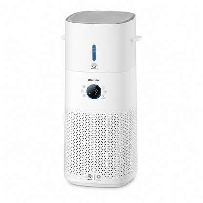 Taghareed Philips Series 3000 2-in-1 white air purifier and humidifier with digital display and HEPA filter