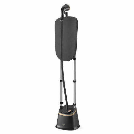 Taghareed Philips Stand Steamer 3000 Series with tilting StyleBoard, 2000W, 2L tank, removes wrinkles and 99.9% bacteria.