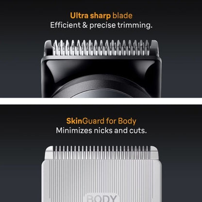 Braun All-in-One Style Kit Series 5 5560 with ultra sharp blade for precise trimming and SkinGuard for body.