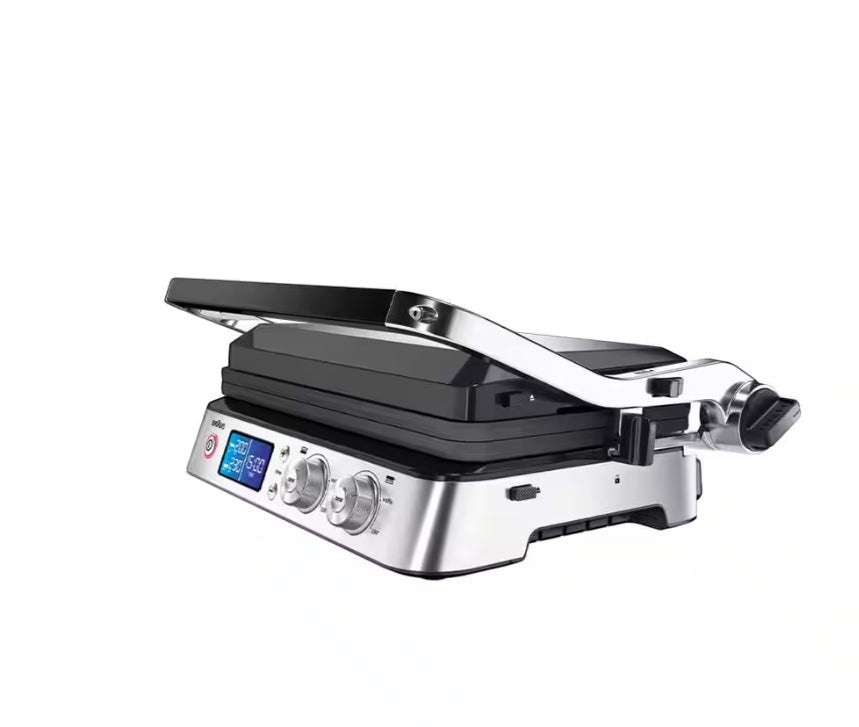 Taghareed Braun MultiGrill 9 CG9040 stainless steel 3-in-1 contact grill with digital display and sear function