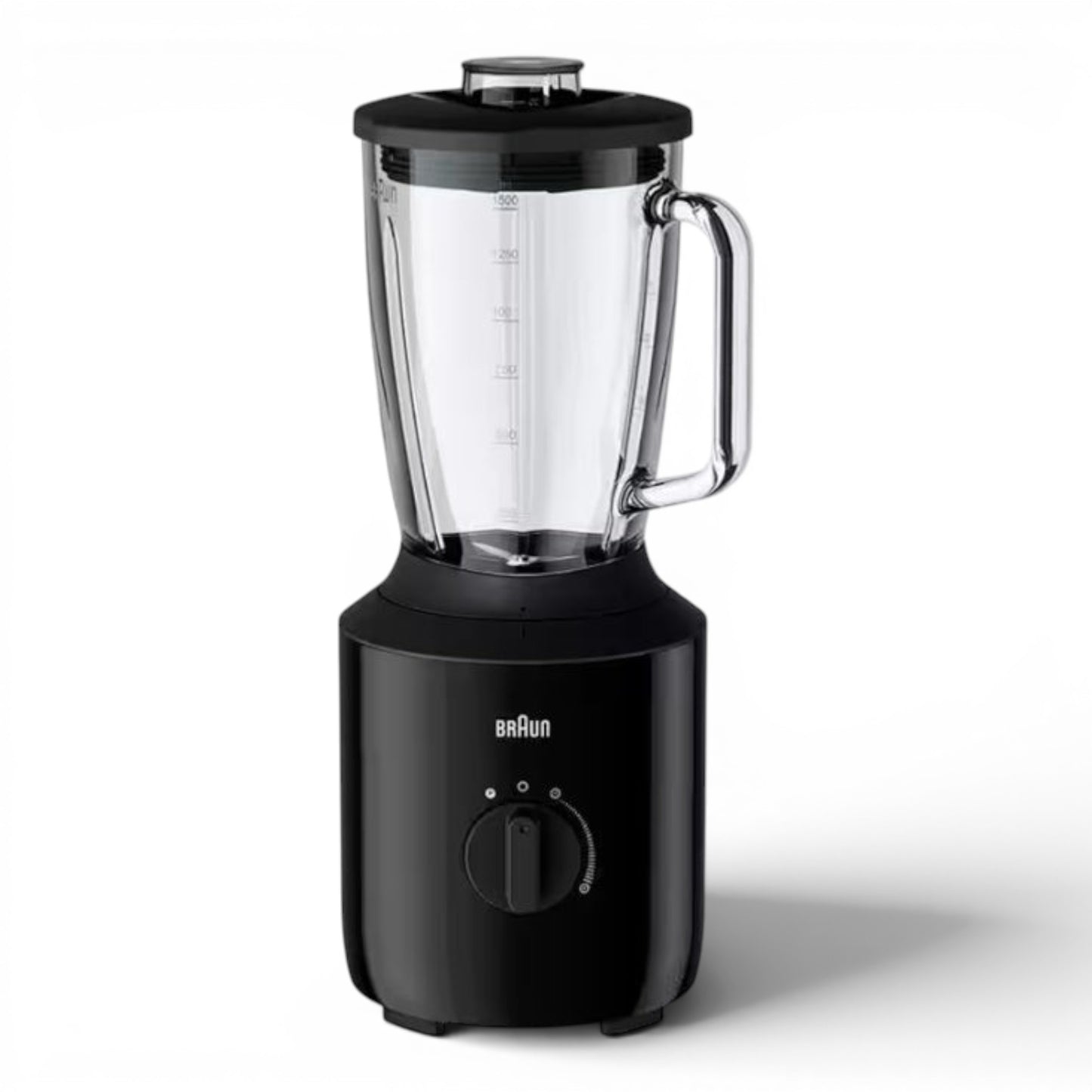 Taghareed Braun PowerBlend 3 JB3150BK black blender with 1.5L glass jug and TriAction Technology