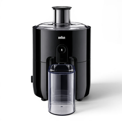 Taghareed Braun PurEase Spin Juicer SJ3100BK, black, 600W motor, 1.25L capacity, anti-drip feature