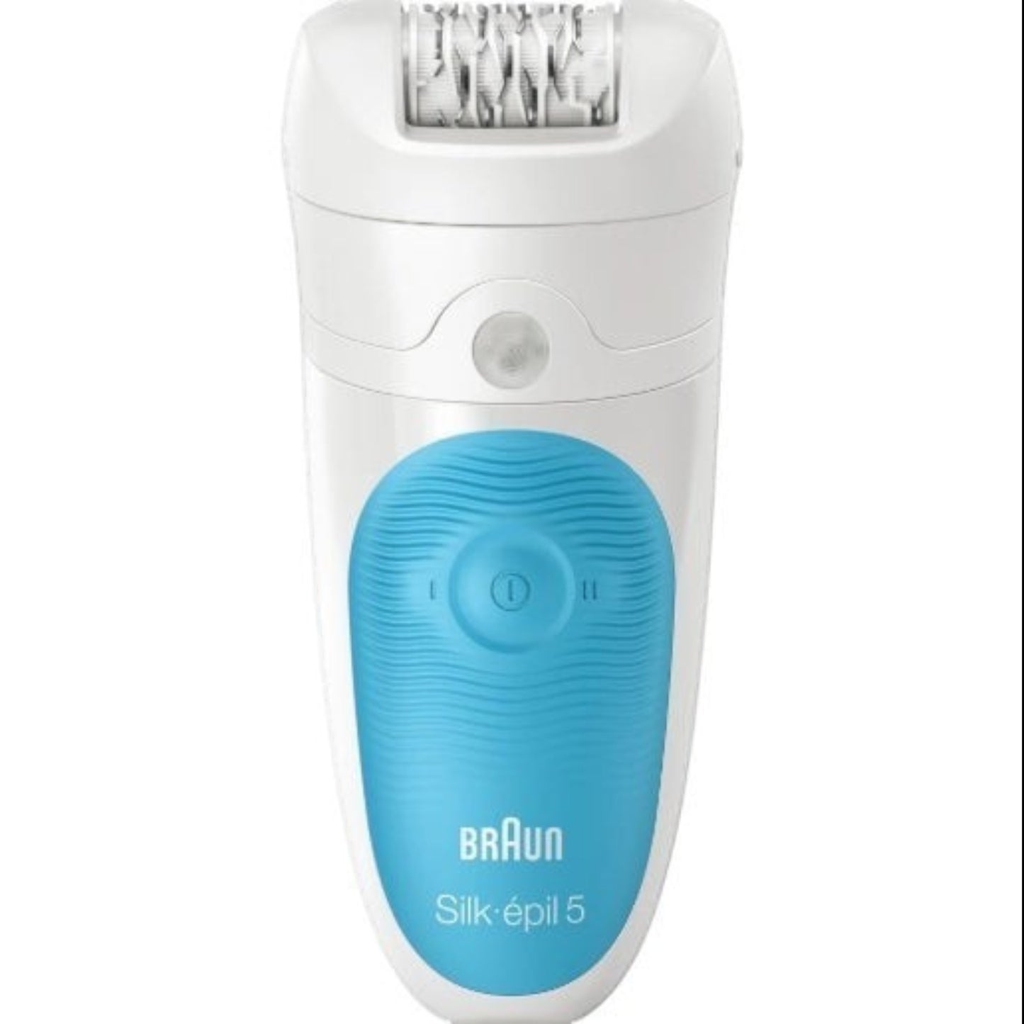 Taghareed Braun Silk-épil 5 Wet & Dry epilator with 28 tweezers and massage rollers for gentle hair removal.