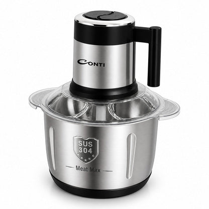 Taghareed CONTI CH 55002 SS 5L 500W electric chopper with stainless steel bowl and 6 blades