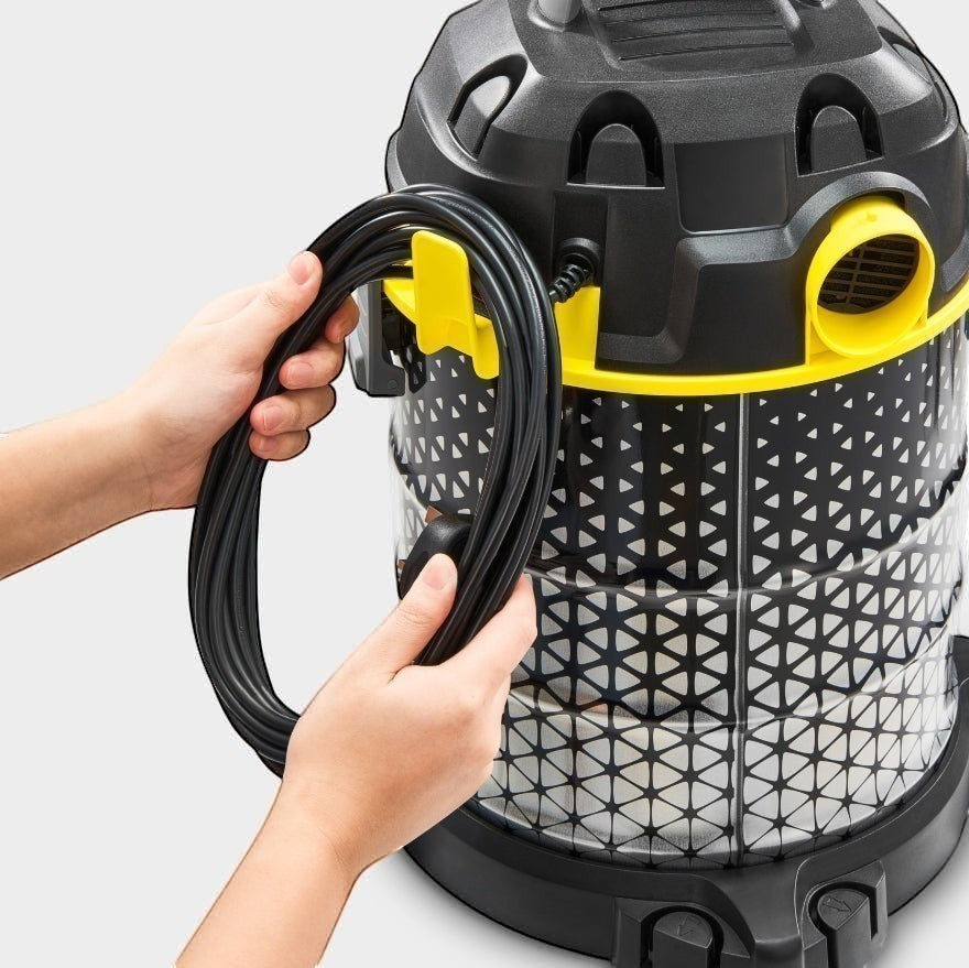 Taghareed Kärcher DVAC 2200 bagless vacuum cleaner with 22L capacity and blower function, black and yellow