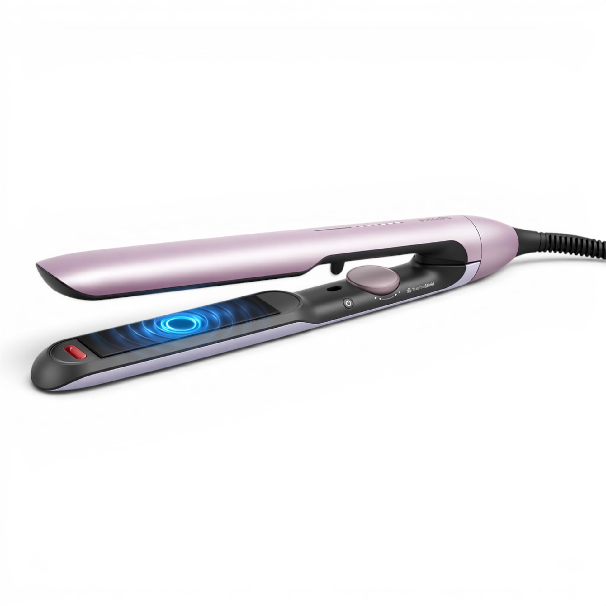 Taghareed Philips 5000 Series BHS530/03 rose gold hair straightener with ThermoShield technology and 2x Ionic Care.