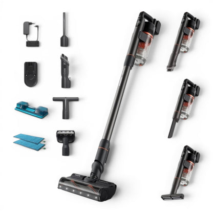 Taghareed Philips 7000 Series Cordless Vacuum Aqua XC7055/01 with TriActive Smart LED nozzle and Aqua Module for wet mopping.