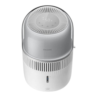 Taghareed Philips Air Humidifier 5000 Series HU5710/00, white, with digital display showing 50% humidity.