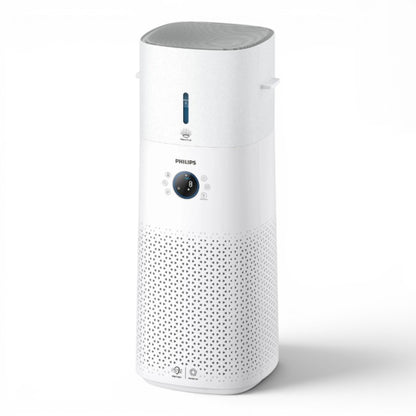 Taghareed Philips Series 3000 2-in-1 white air purifier and humidifier with digital display and HEPA filter