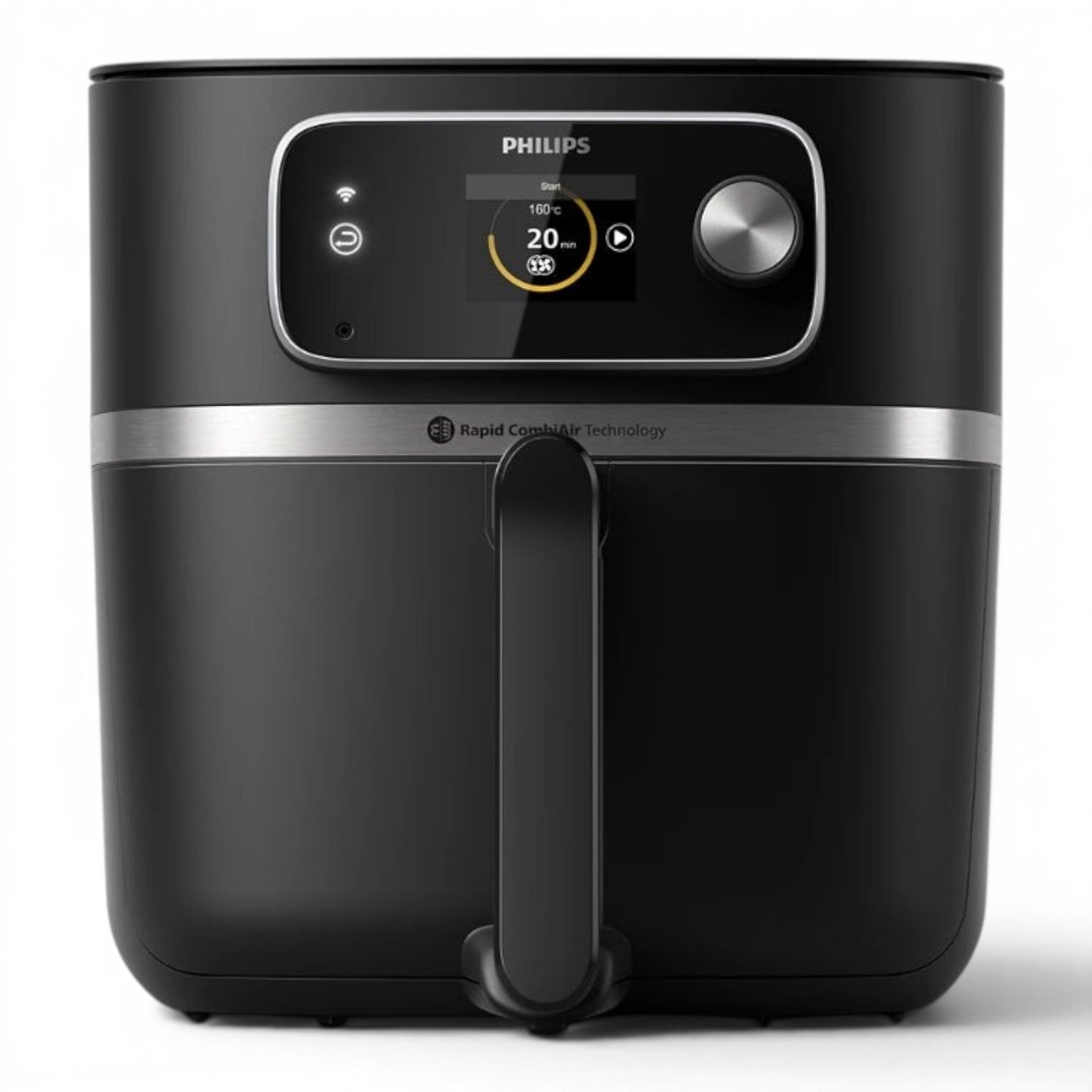 Taghareed Philips Airfryer 7000 Series XXL Connected HD9880/90, black, with digital display and Rapid CombiAir Technology.