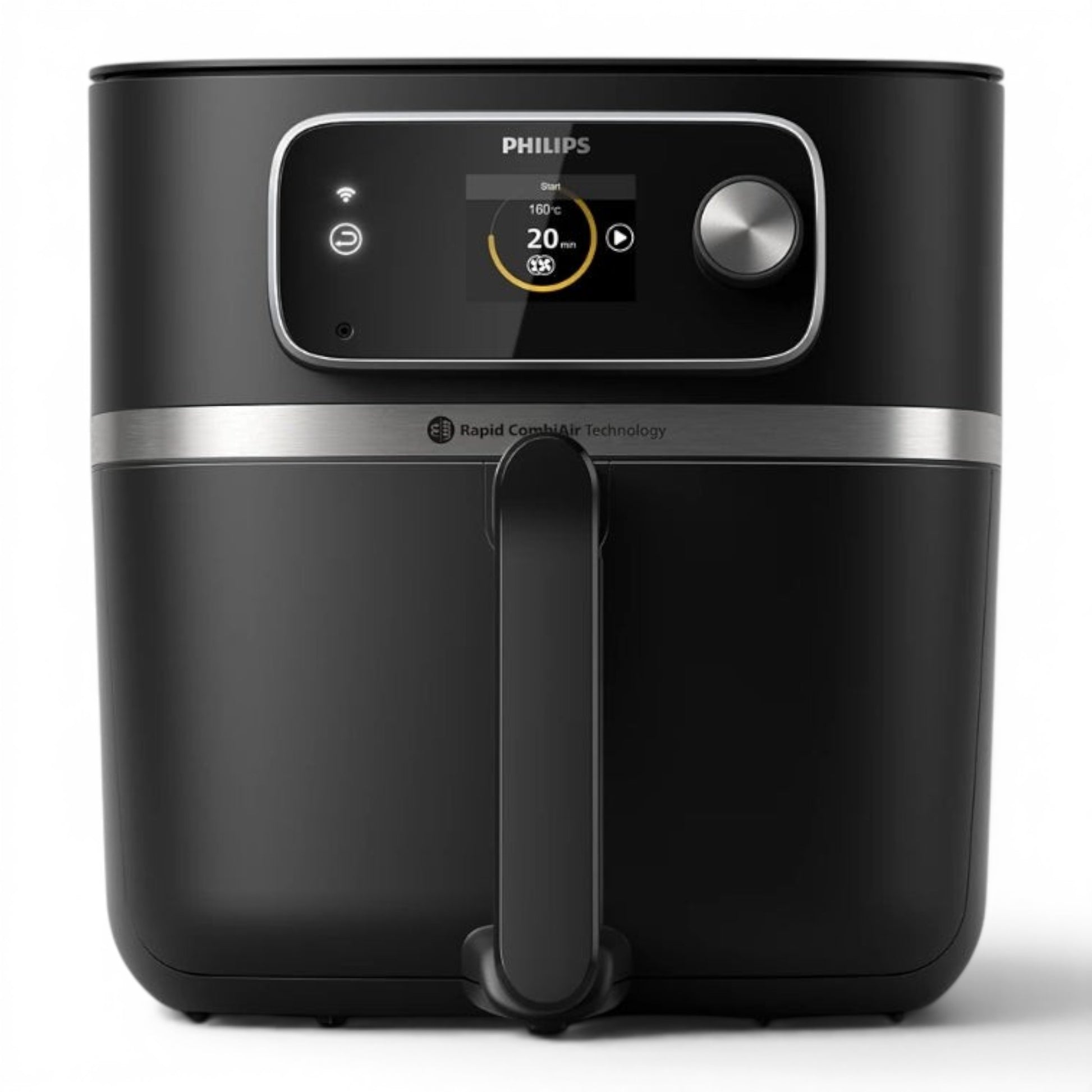 Taghareed Philips Airfryer 7000 Series XXL Connected HD9880/90, black, with digital display and Rapid CombiAir Technology.