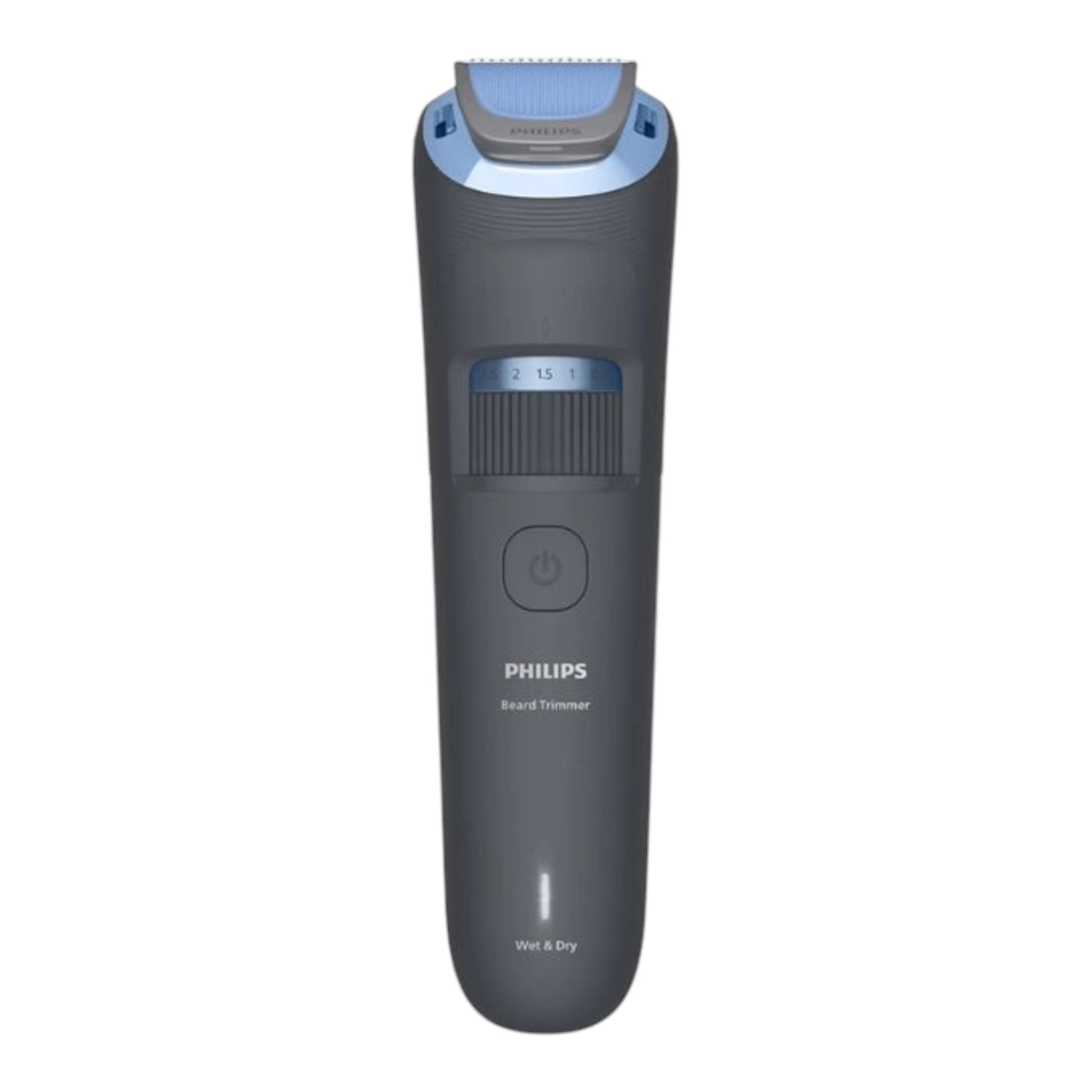 Taghareed Philips Beard Trimmer Series 3000 BT3617/15, grey with blue accents, 20 length settings, Lift & Trim technology, wet & dry use.