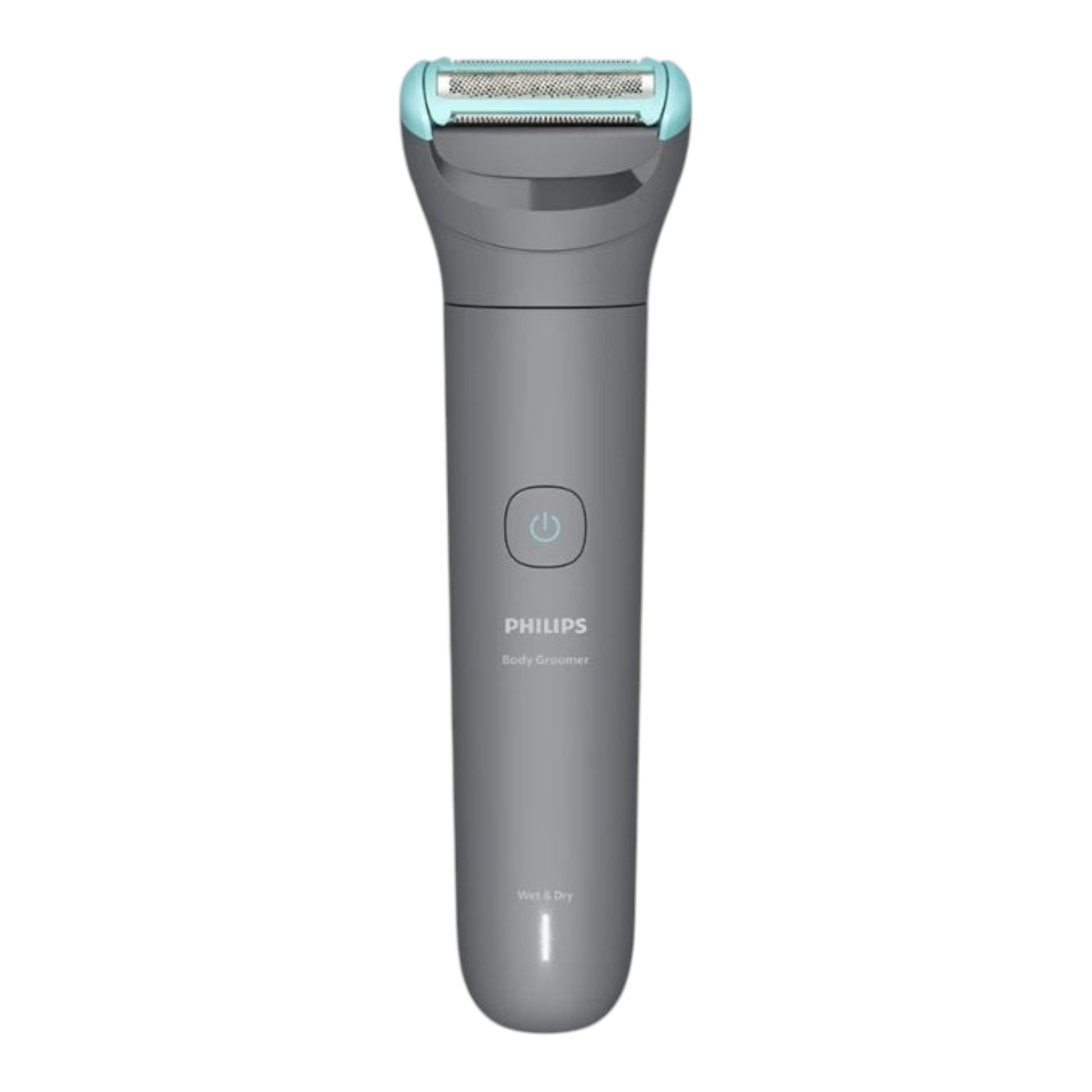 Taghareed Philips Body Groomer 3000 Series BG3470/15 grey electric shaver with blue accents, wet & dry use.