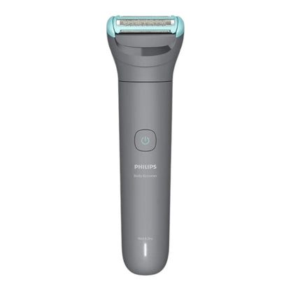 Taghareed Philips Body Groomer 3000 Series BG3470/15 grey electric shaver with blue accents, wet & dry use.