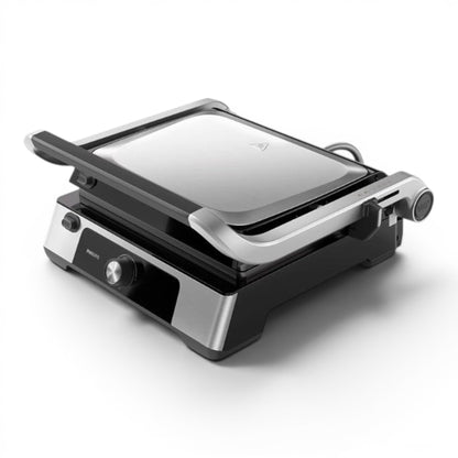 Taghareed Philips 5000 Series HD6301/90 contact grill with adjustable temperature and 180° opening feature.