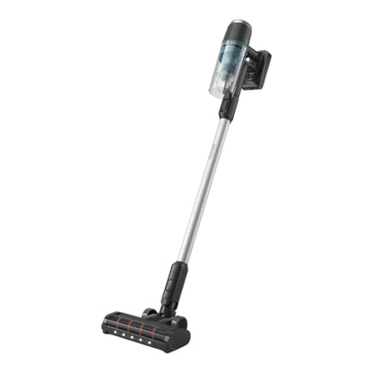 Taghareed Philips 3000 Series Cordless Vacuum XC3031/61, black and silver stick vacuum with LED nozzle and dustbin.