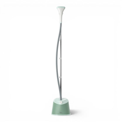 Taghareed Philips 1000 Series garment steamer STE1010/76, mint green, with adjustable stand and integrated hanger.