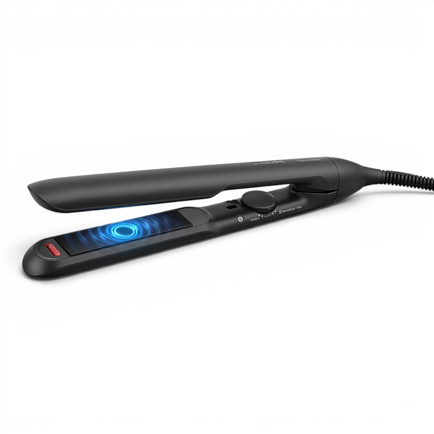 Taghareed Philips 5000 Series BHS510 black hair straightener with ThermoShield technology and argan-oil infused plates.
