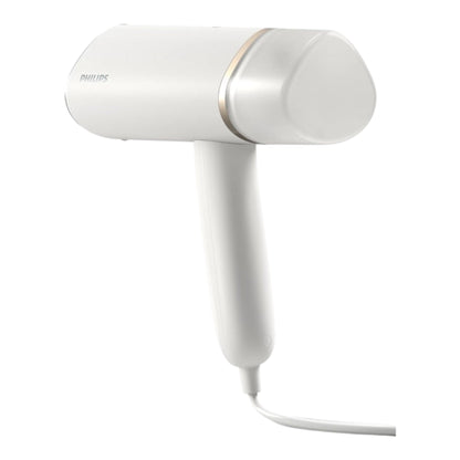 Taghareed Philips 3000 Series handheld garment steamer, white, compact and foldable design for home or travel.