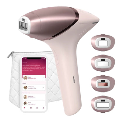 Taghareed Philips Lumea IPL 9000 Series BRI958/60 IPL hair removal device with 4 smart attachments and app.