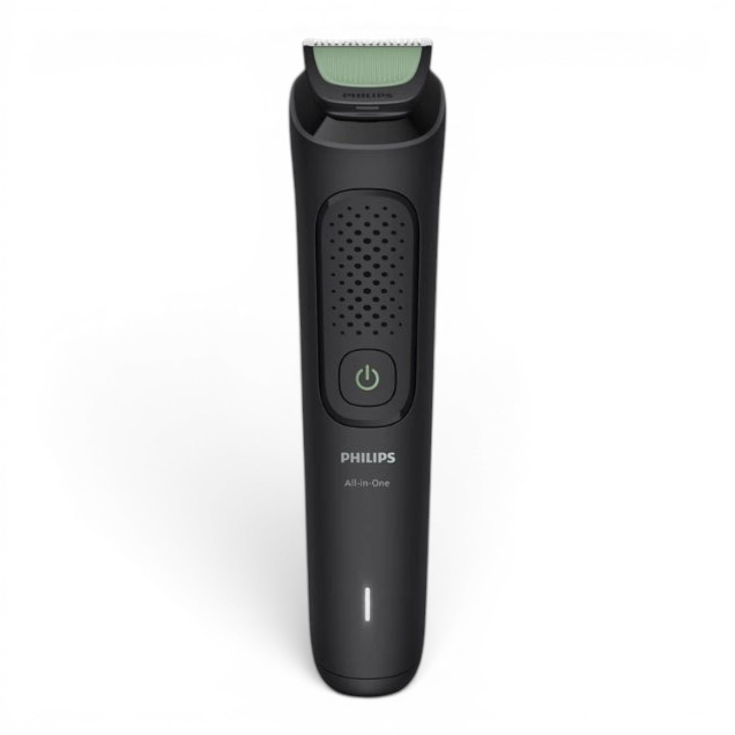Taghareed Philips Multigroom Series 3000 MG3930/15 all-in-one trimmer with 7 attachments, self-sharpening steel blades, and gentle rounded tips.