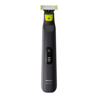 Taghareed Philips OneBlade Pro QP6530/23 electric trimmer with a dual-sided blade and 12 length settings for beard grooming.