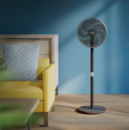 Taghareed Philips Pedestal Fan 3000 Series CX3550/01, dark grey, with oscillating head and multiple speed settings for powerful, quiet cooling.