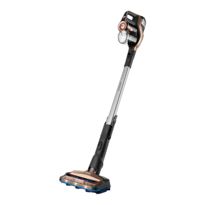 Taghareed Philips SpeedPro Max stick vacuum cleaner in bronze and silver with LED lights on the brush head.