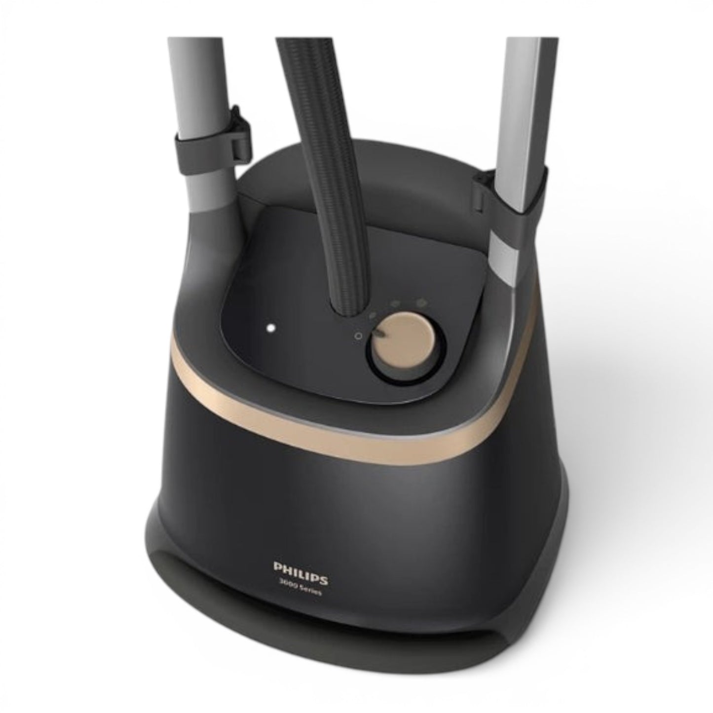 Taghareed Philips Stand Steamer 3000 Series with tilting StyleBoard, 2000W, 2L tank, removes wrinkles, odors, and 99.9% bacteria.