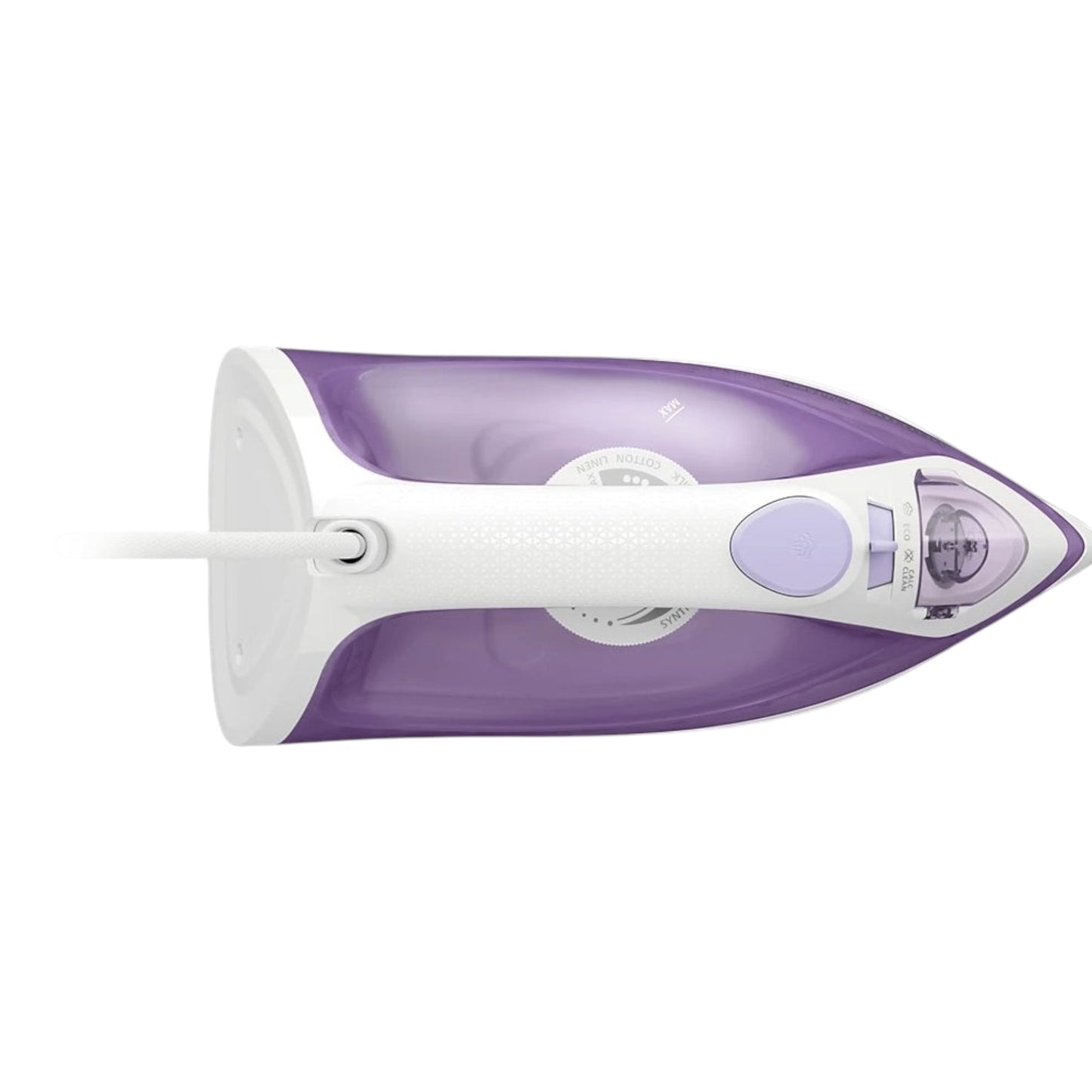 Taghareed Philips 1000 Series DST1020/36 steam iron in purple and white with Non-Stick soleplate and 250ml water tank.