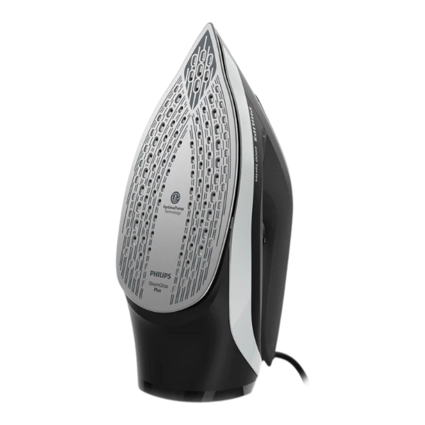 Taghareed Philips 6000 Series steam iron with SteamGlide Plus soleplate, 2600W, black and silver