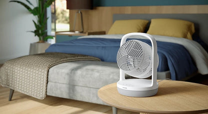 Taghareed Philips Table Fan 2000 Series CX2050/00 white and grey, 3 speeds, 2 modes, 12-hour timer, quiet operation