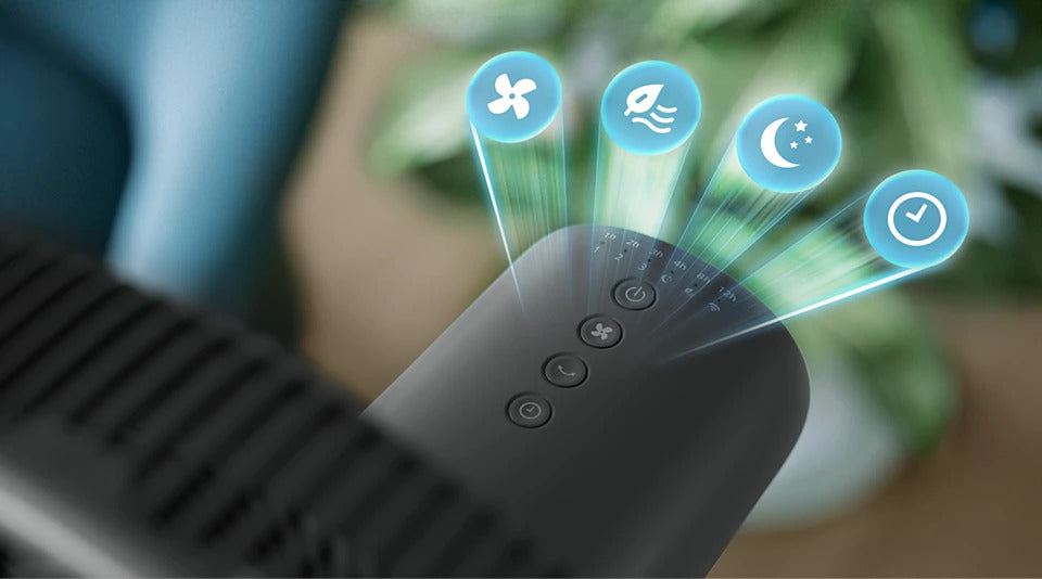 Taghareed Philips Pedestal Fan 3000 Series CX3550/01, black, with 3 speeds and 2 modes, Wi-Fi enabled, with smartphone app control.
