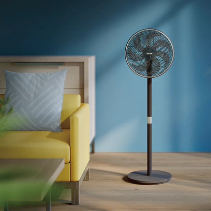 Taghareed Philips Pedestal Fan 3000 Series CX3550/01, black, with 3 speeds and 2 modes, Wi-Fi enabled, with smartphone app control.
